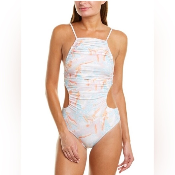 WeWoreWhat Revolve Liv One Piece Swimsuit Flattering  Crystal Size Medium 1247 - Picture 1 of 8